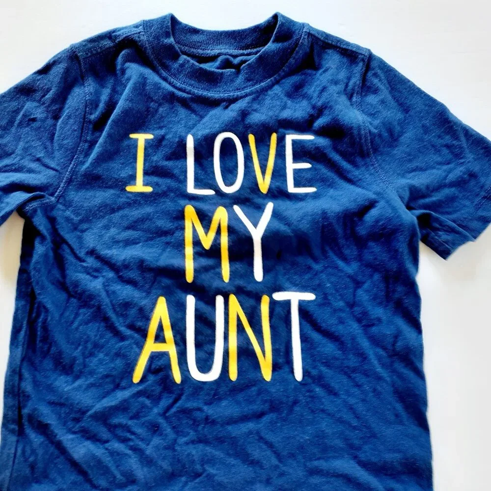 Old Navy Toddler T-Shirt I Love My Aunt Short Sleeve Boys Girls Size 3T
